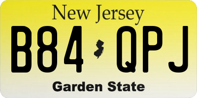 NJ license plate B84QPJ