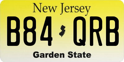 NJ license plate B84QRB