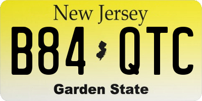 NJ license plate B84QTC