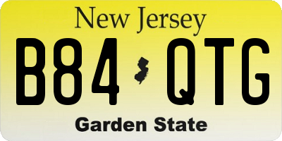 NJ license plate B84QTG