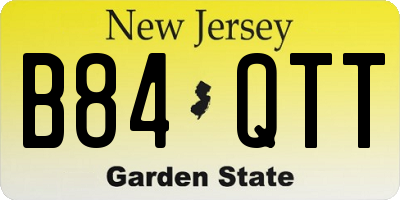 NJ license plate B84QTT