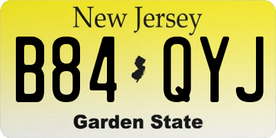 NJ license plate B84QYJ