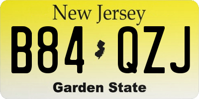 NJ license plate B84QZJ