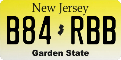 NJ license plate B84RBB