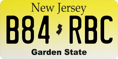 NJ license plate B84RBC