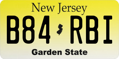 NJ license plate B84RBI