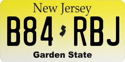 NJ license plate B84RBJ