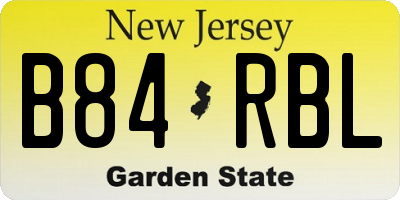 NJ license plate B84RBL