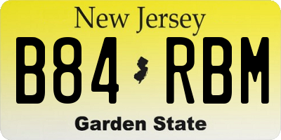 NJ license plate B84RBM