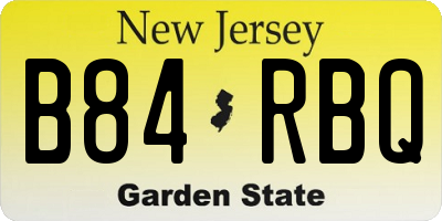 NJ license plate B84RBQ