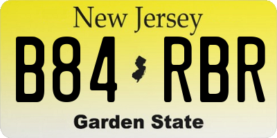 NJ license plate B84RBR