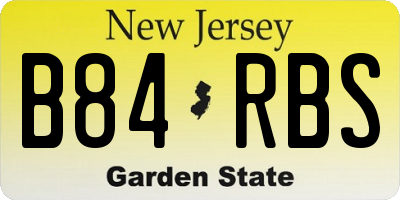 NJ license plate B84RBS