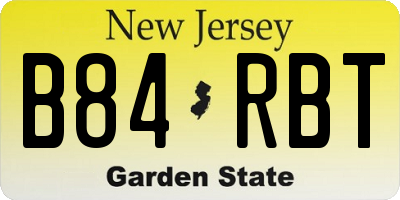NJ license plate B84RBT