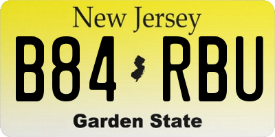 NJ license plate B84RBU