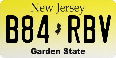 NJ license plate B84RBV