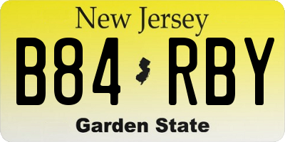 NJ license plate B84RBY
