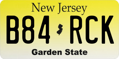 NJ license plate B84RCK