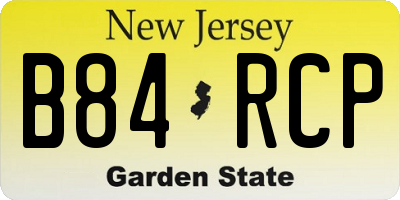 NJ license plate B84RCP