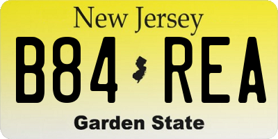 NJ license plate B84REA