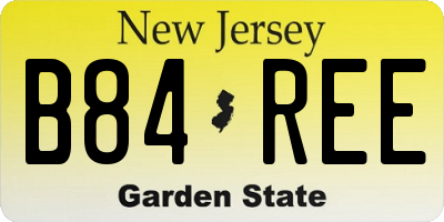 NJ license plate B84REE
