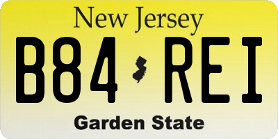 NJ license plate B84REI