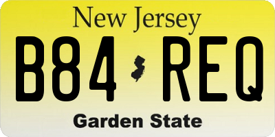NJ license plate B84REQ