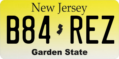 NJ license plate B84REZ