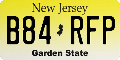 NJ license plate B84RFP