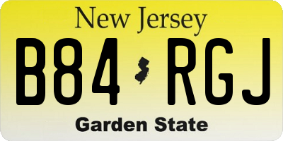 NJ license plate B84RGJ