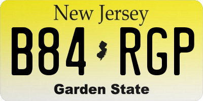 NJ license plate B84RGP