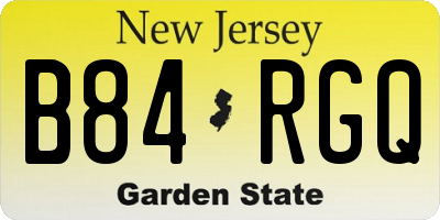 NJ license plate B84RGQ