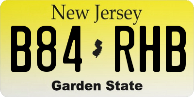 NJ license plate B84RHB