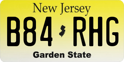 NJ license plate B84RHG