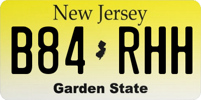 NJ license plate B84RHH