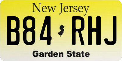 NJ license plate B84RHJ