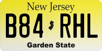 NJ license plate B84RHL
