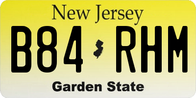 NJ license plate B84RHM