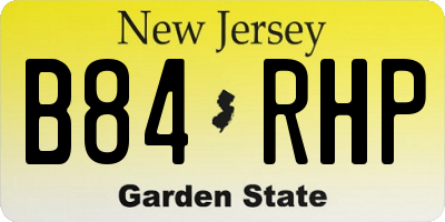 NJ license plate B84RHP