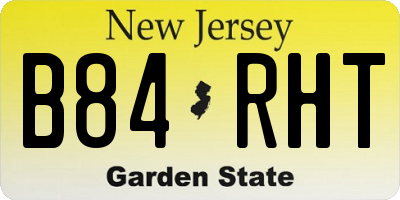NJ license plate B84RHT