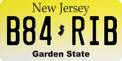 NJ license plate B84RIB