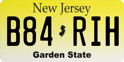 NJ license plate B84RIH