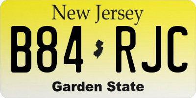 NJ license plate B84RJC