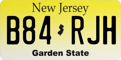 NJ license plate B84RJH