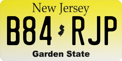 NJ license plate B84RJP