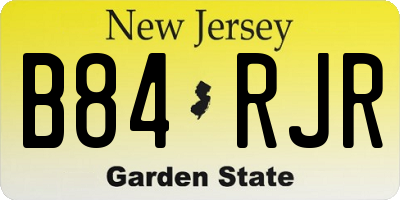 NJ license plate B84RJR