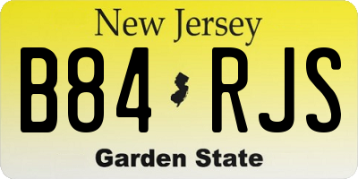 NJ license plate B84RJS