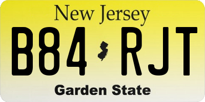 NJ license plate B84RJT