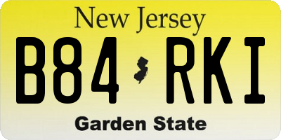 NJ license plate B84RKI