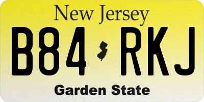 NJ license plate B84RKJ
