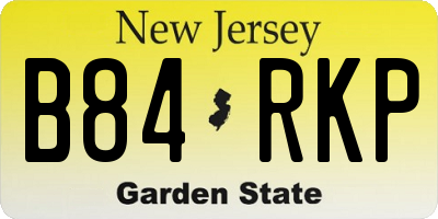 NJ license plate B84RKP